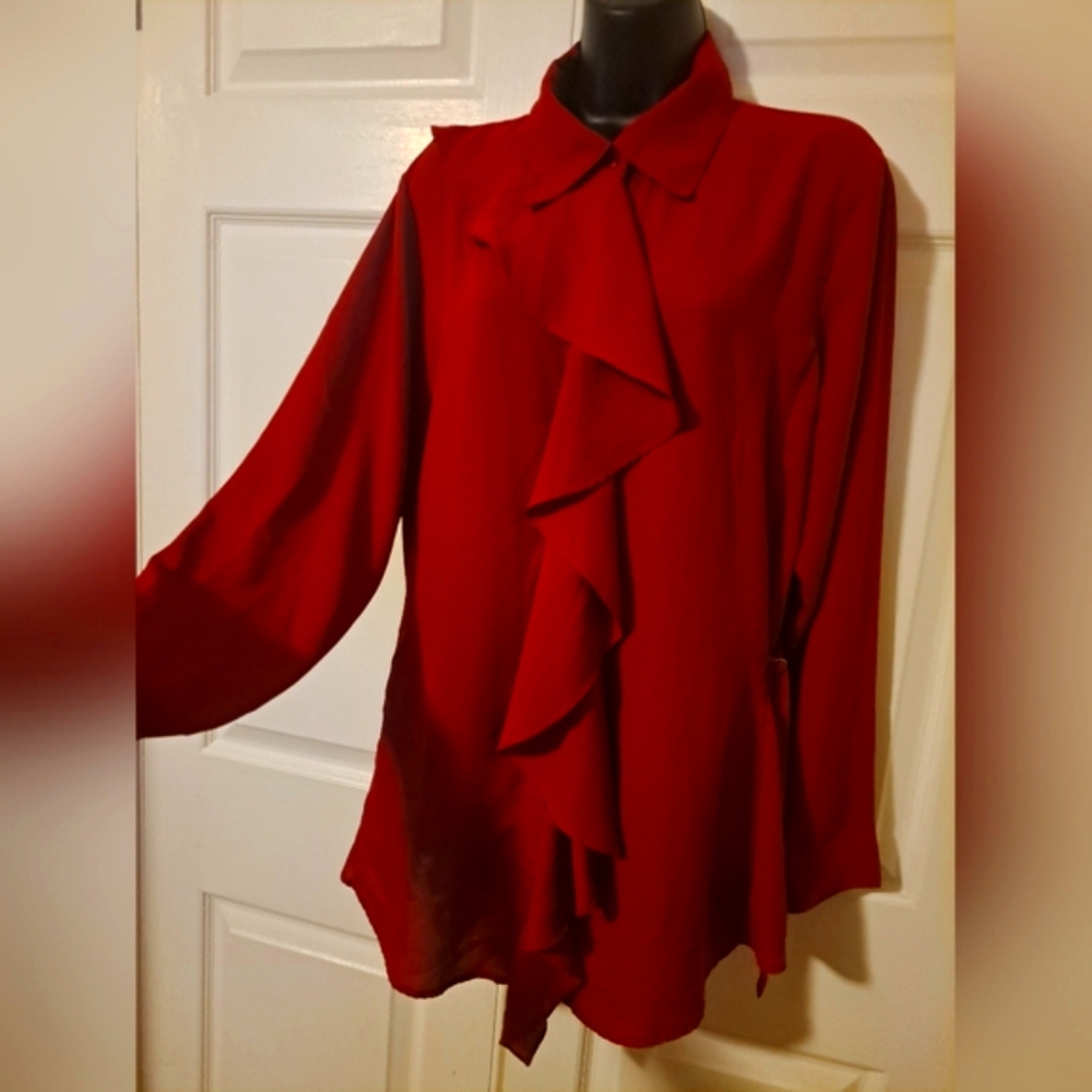 Ashley Stewart Red Blouse/Top